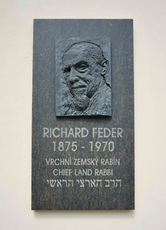 Richard Feder – pamětní deska na zdi brněnského židovského hřbitova. Foto © VRN. Foto: VRN